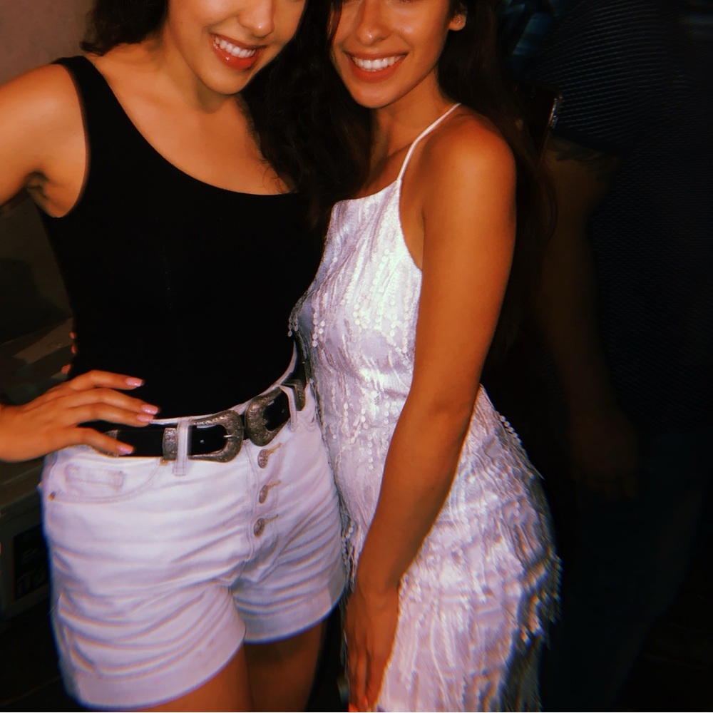 White fringe dress